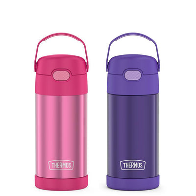 12oz FUNtainer Water Bottles Pink & Purple Bundle