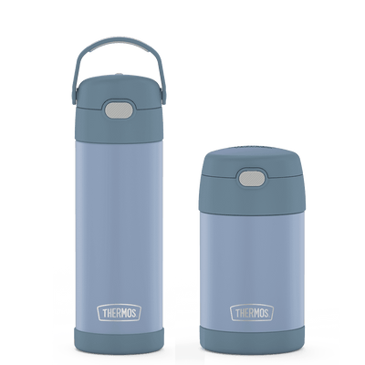 16oz Denim Blue water bottle and food jar bundle.