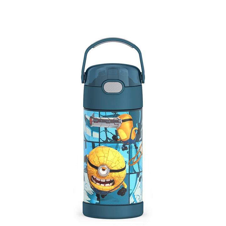 12 ounce Funtainer water bottle, Despicable Me 4 Movie.