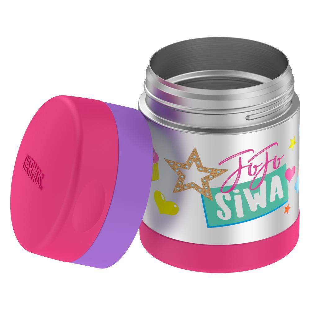 10 ounce Funtainer food jar, JoJo Siwa side view with lid off