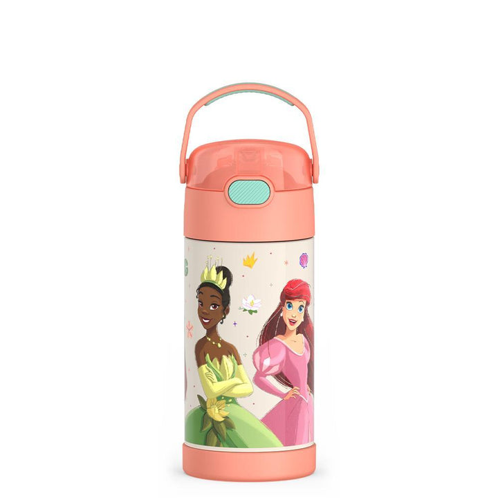 12 ounce Funtainer water bottle, Disney Princesses, Peach.