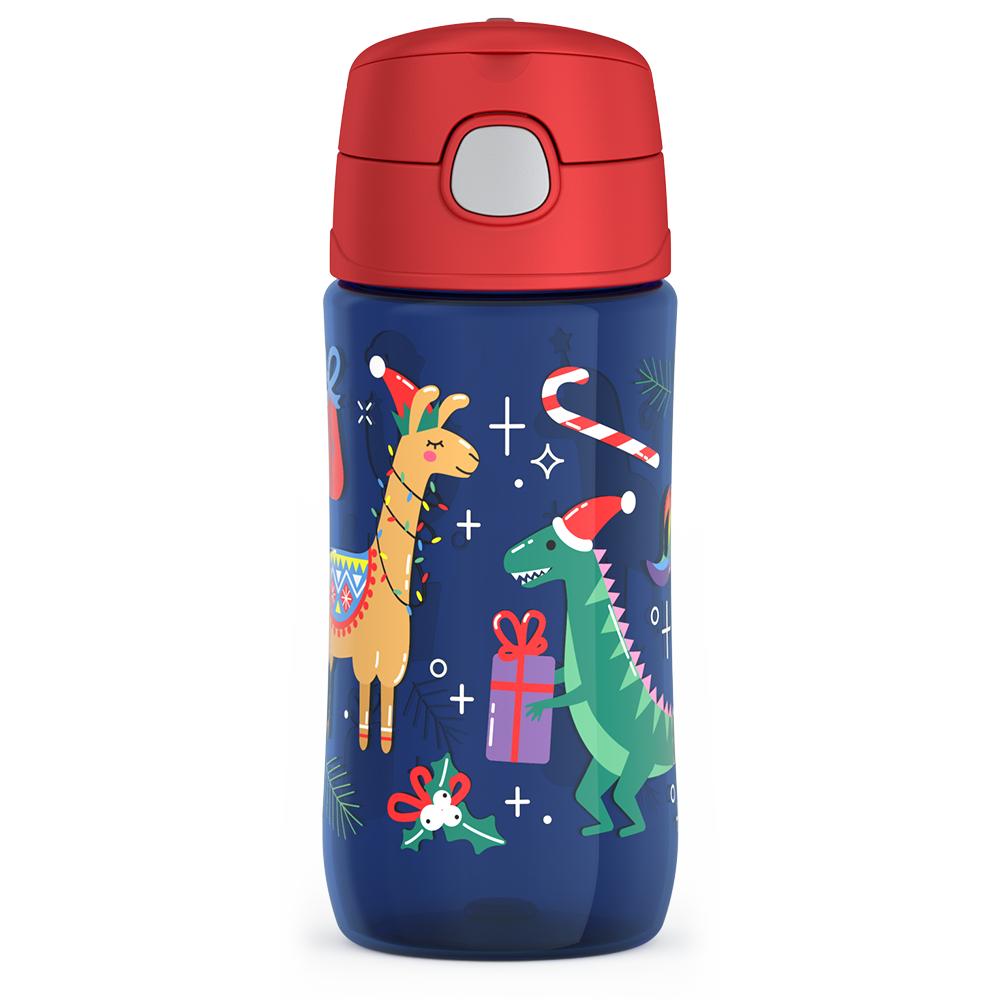 16 ounce tritan water bottle, pres view, animal presents.