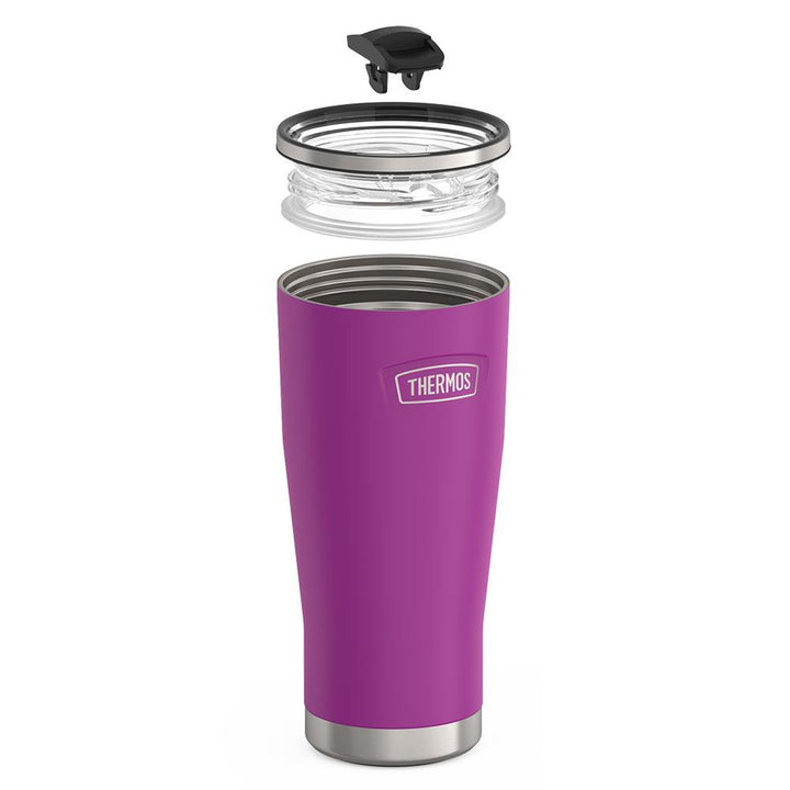 Thermos 24 ounce stainless steel tumbler with slide lock lid