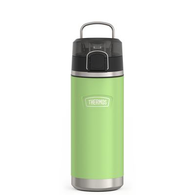 Thermos 18 ounce Stainless Steel Water Bottle with locking, covered spout lid