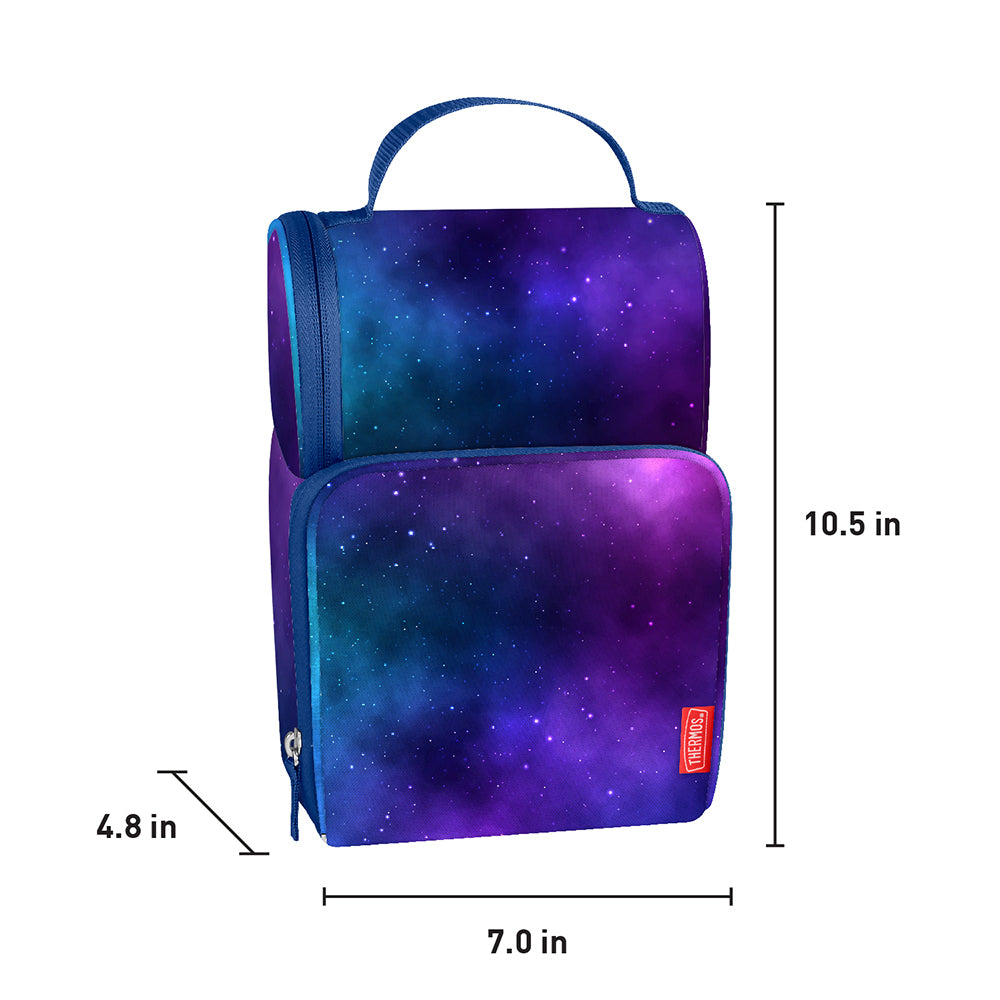 Thermos navy and purple soft lunch box with multiple compartments