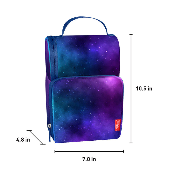 Thermos navy and purple soft lunch box with multiple compartments