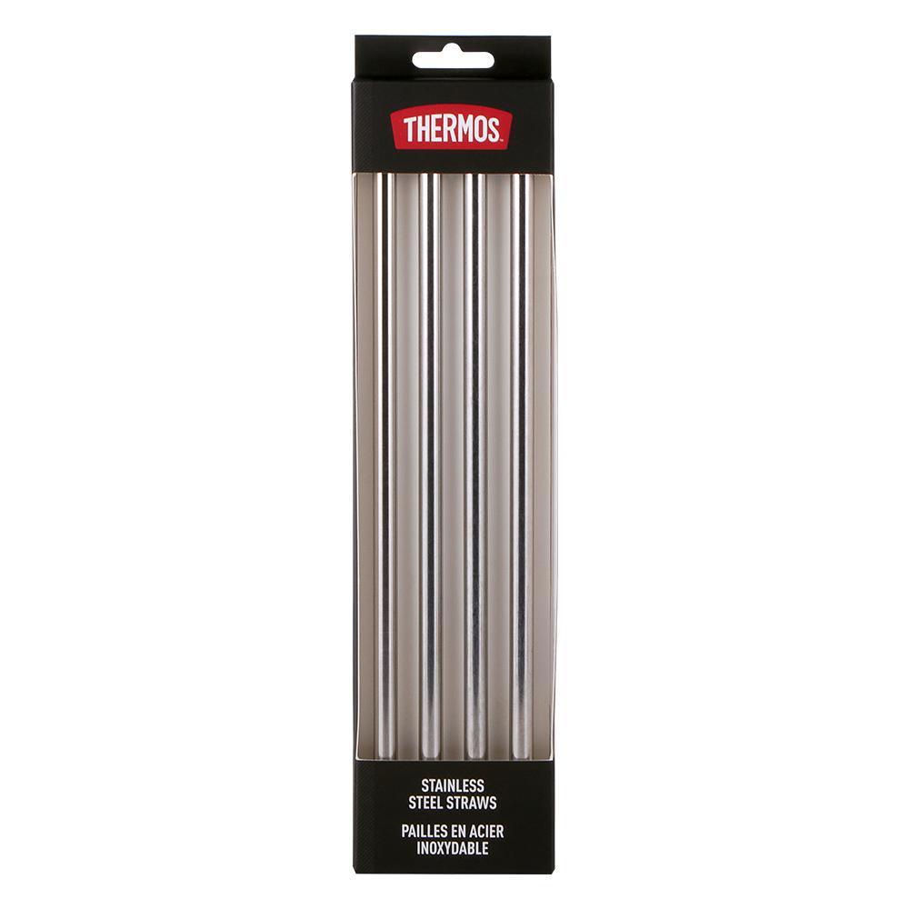 STAINLESS STEEL REPLACEMENT STRAWS - 4PK