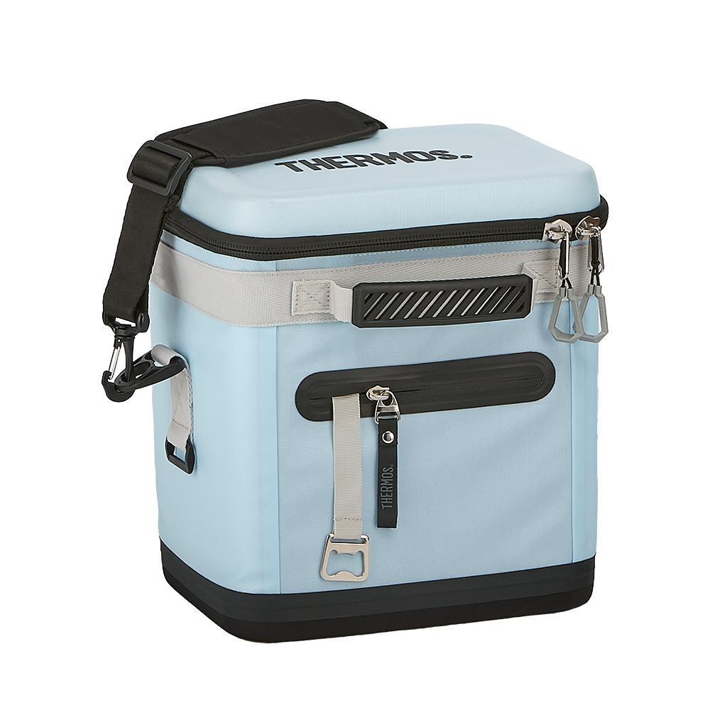 12 Can Icon Cooler, side view, in Glacier.