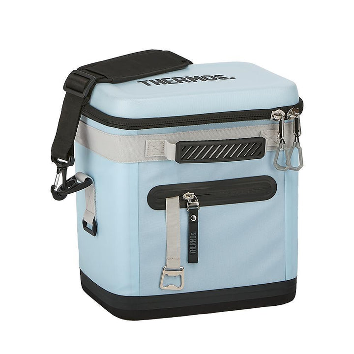 12 Can Icon Cooler, side view, in Glacier.