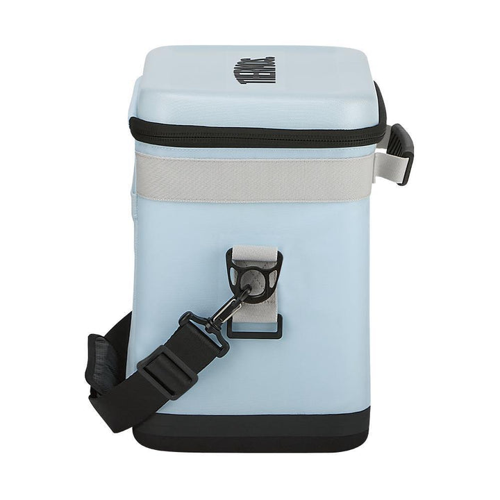 12 Can Icon Cooler, side view 2, in Glacier.