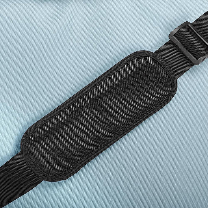12 Can Icon Cooler, detail view of black carrying strap, in Glacier.