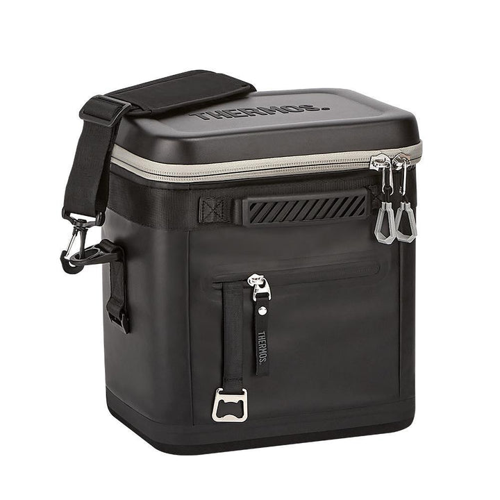 12 Can Icon Cooler, angled front view, in Granite.