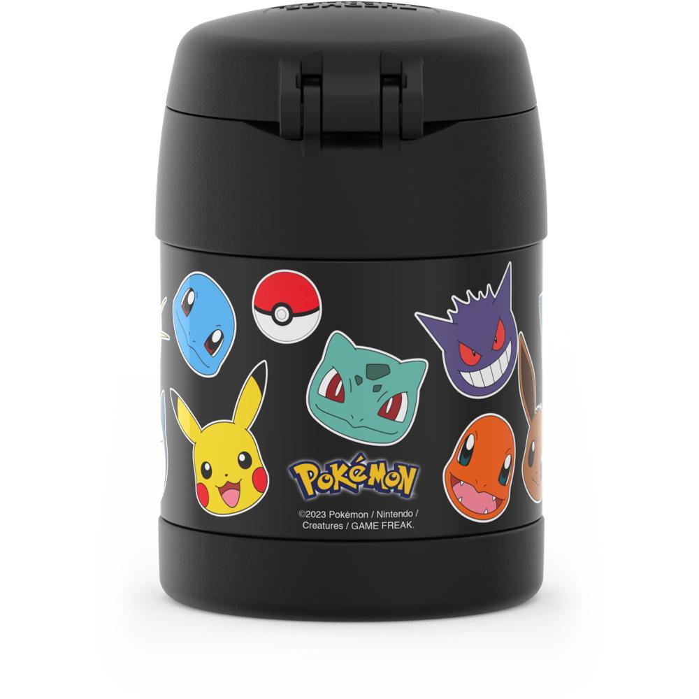 10 ounce Funtainer food jar, back view, Pokémon.