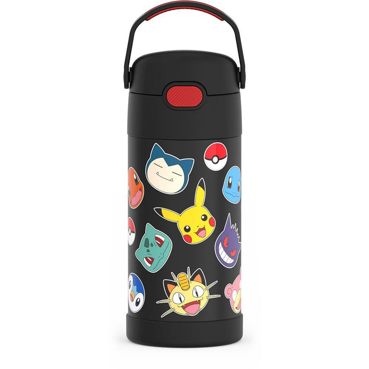 12 ounce Funtainer water bottle with handle up, Pokémon.