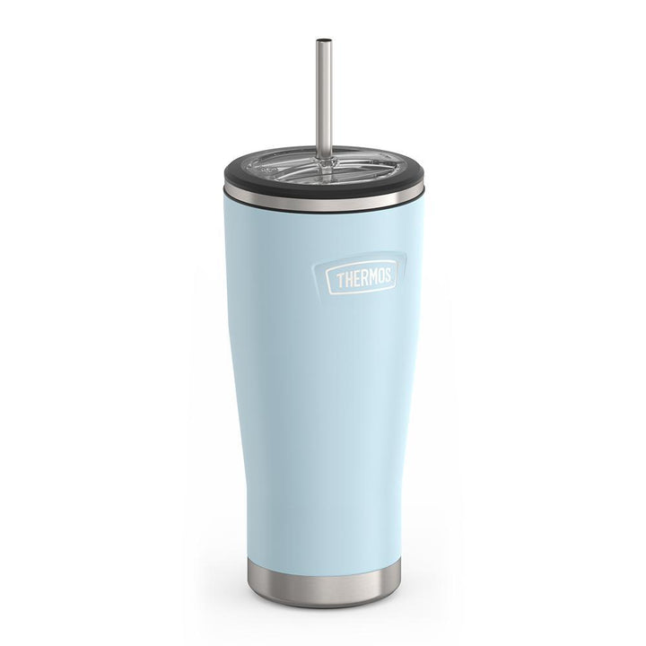 Thermos 24 ounce stainless steel tumbler with straw