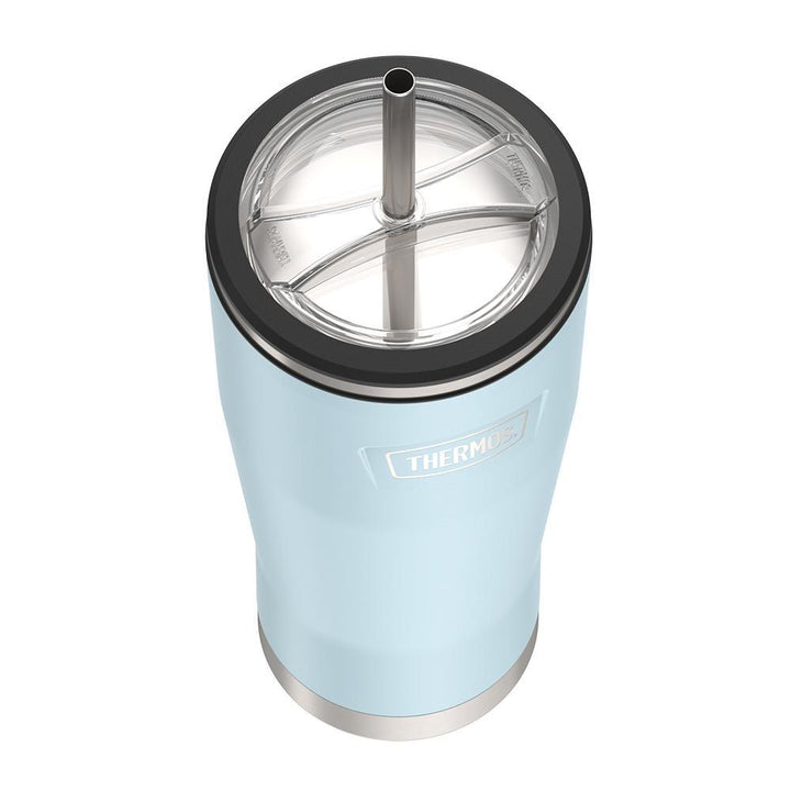 Thermos 24 ounce stainless steel tumbler with straw