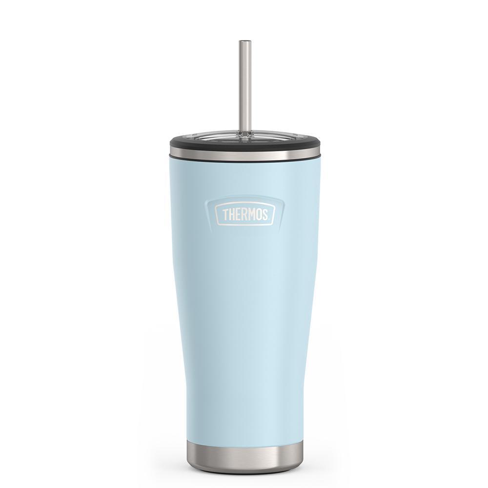 Thermos 24 ounce stainless steel tumbler with straw