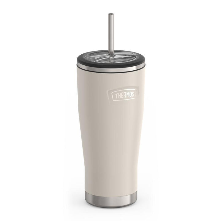 Thermos 24 ounce stainless steel tumbler with straw