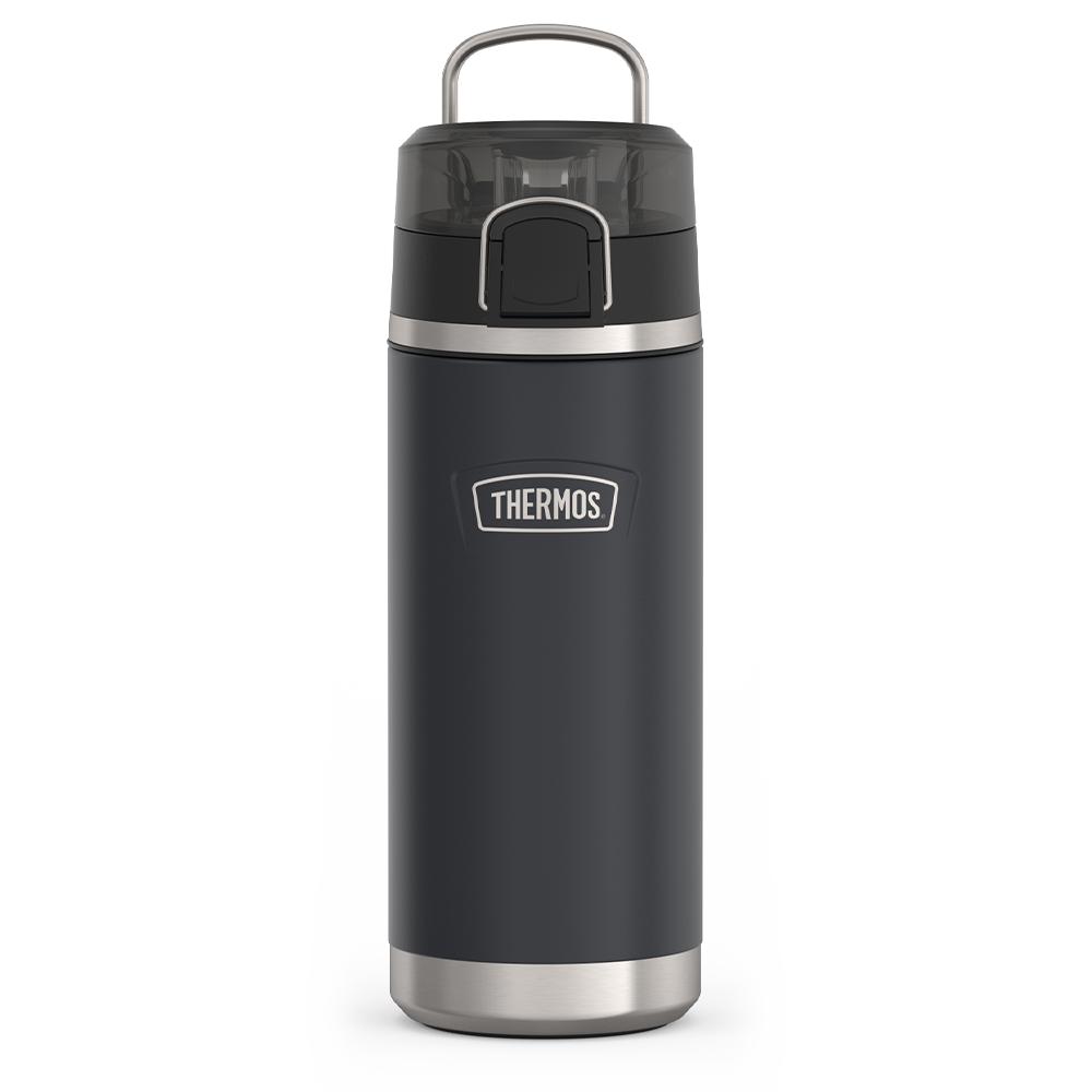 Thermos 18 ounce Stainless Steel Water Bottle with locking, covered spout lid