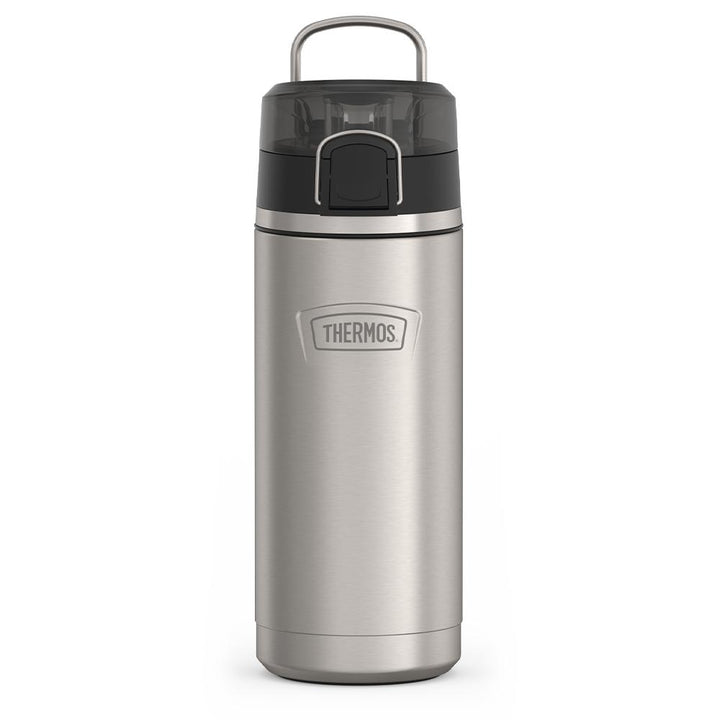 Thermos 18 ounce Stainless Steel Water Bottle with locking, covered spout lid