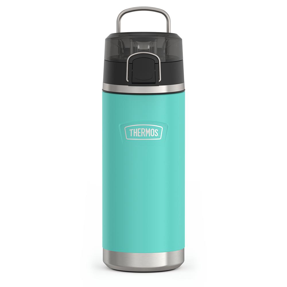Thermos 18 ounce Stainless Steel Water Bottle with locking, covered spout lid