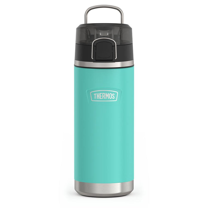 Thermos 18 ounce Stainless Steel Water Bottle with locking, covered spout lid