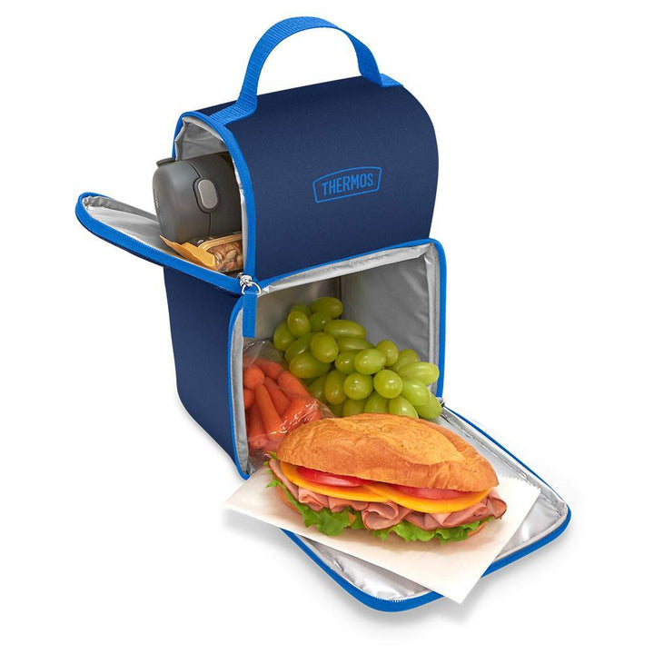Thermos deep blue soft lunch box with multiple compartments