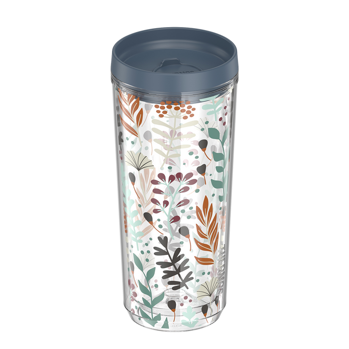 24oz DOUBLE WALL TUMBLER WHIMSICAL LEAVES