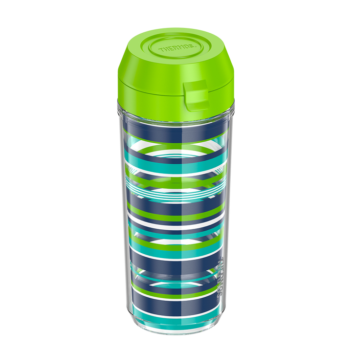 18oz DOUBLE WALL WATER BOTTLE NAVY STRIPES