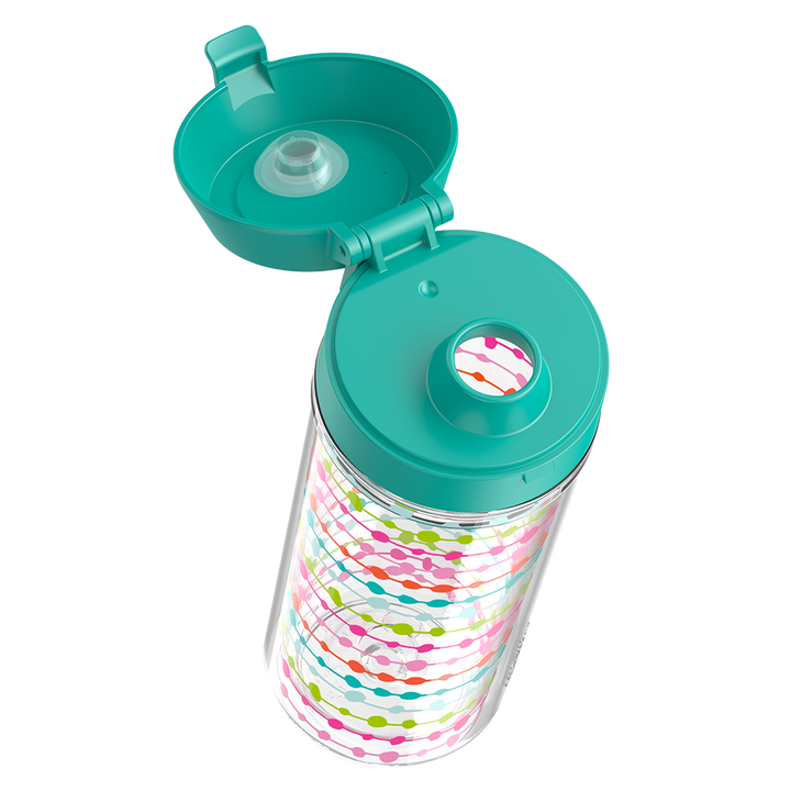 18oz DOUBLE WALL WATER BOTTLE MULTI COLORED ROWS