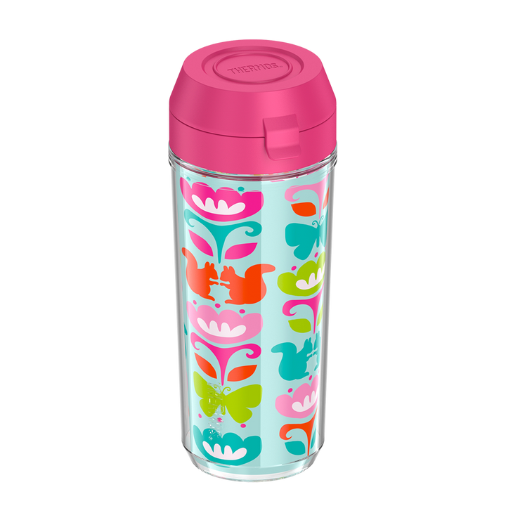 18oz DOUBLE WALL WATER BOTTLE SQUIRREL ROWS