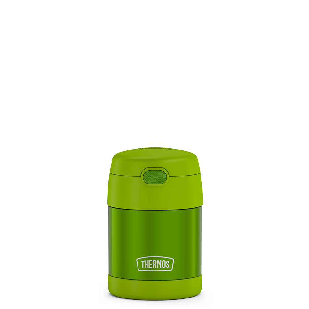 10 ounce Funtainer food jar, lime green, view 1.