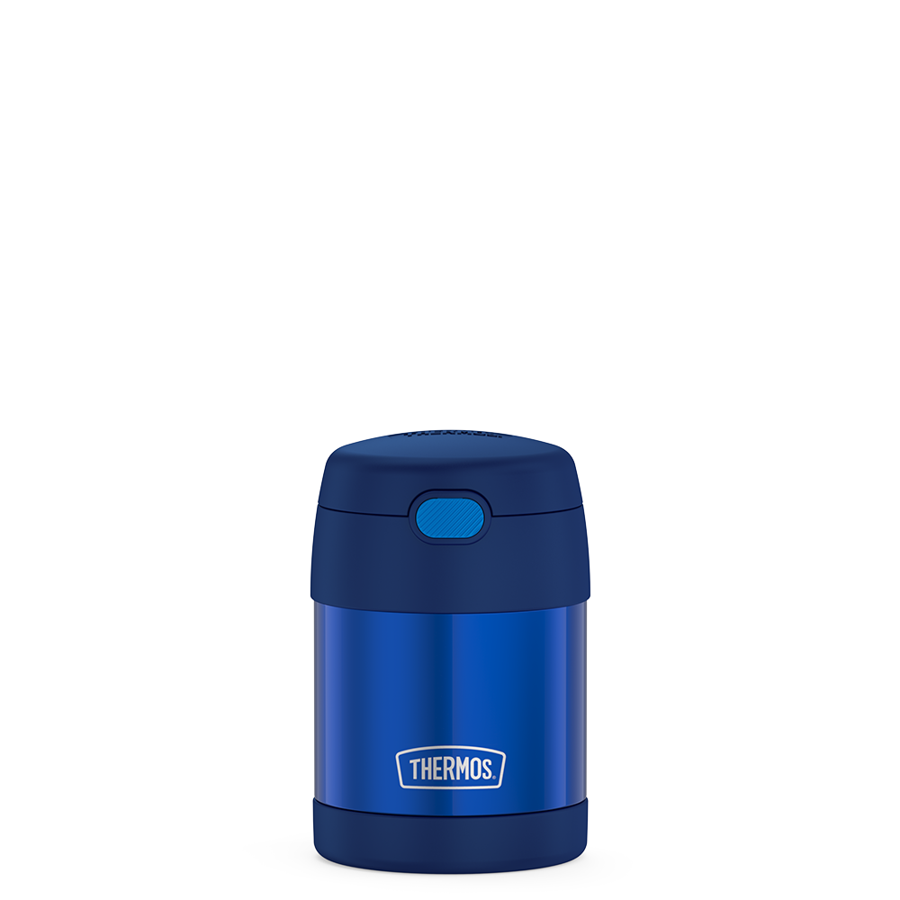 10 ounce Funtainer food jar, Navy blue, view 1.