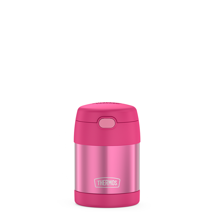 10 ounce Funtainer food jar, pink, view 1.
