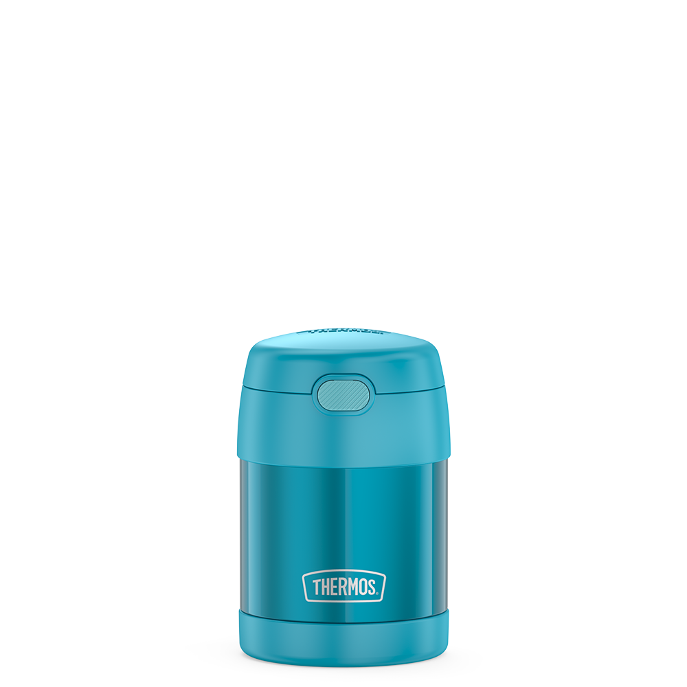 10 ounce Funtainer food jar, teal, view 1.