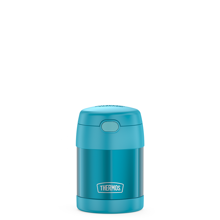 10 ounce Funtainer food jar, teal, view 1.