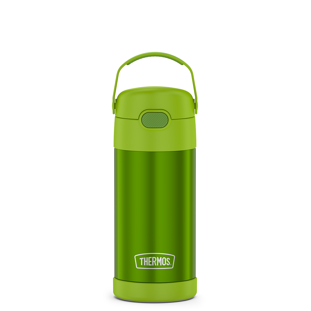 12 ounce Funtainer water bottle, lime green.