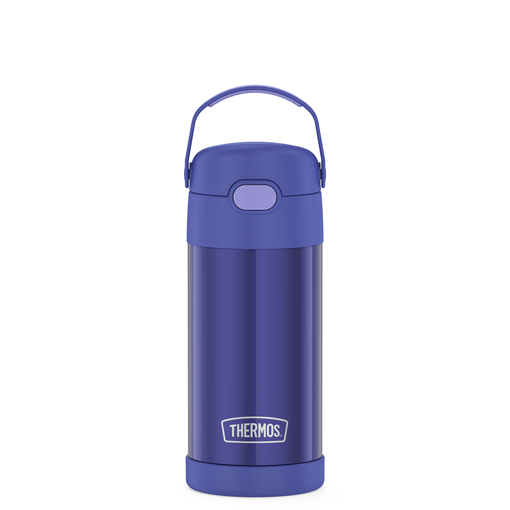 12 ounce Funtainer water bottle, purple.