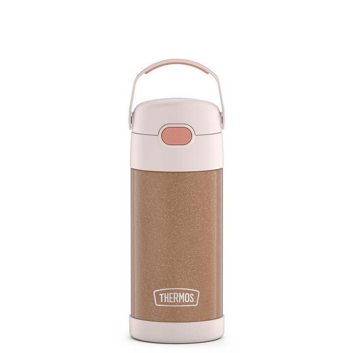 12 ounce Funtainer water bottle, Iridescent Rose Gold.