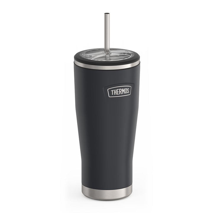 Thermos 24 ounce stainless steel tumbler with straw