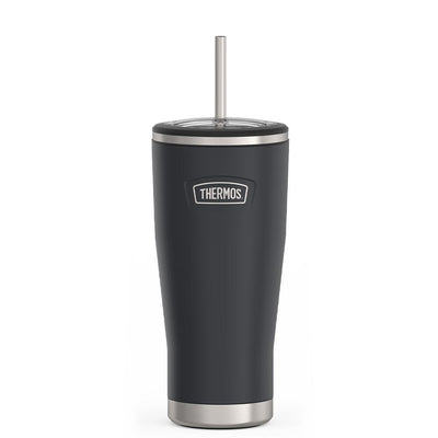 Thermos 24 ounce stainless steel tumbler with straw