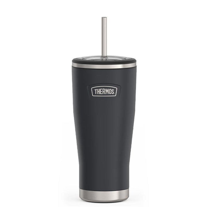 Thermos 24 ounce stainless steel tumbler with straw