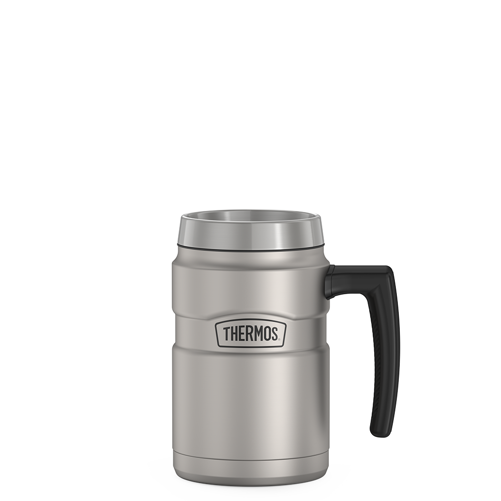 Thermos 16 ounce stainless steel mug without lid