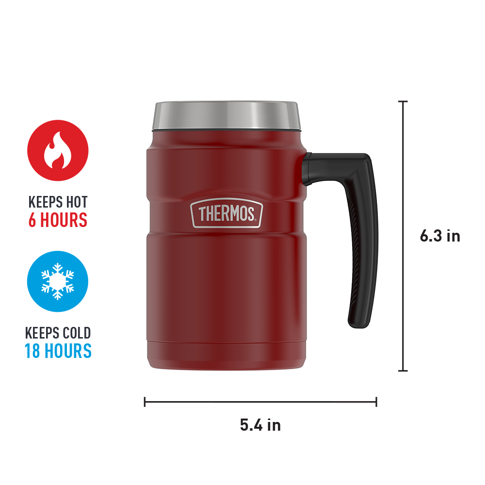 Thermos 16 ounce stainless steel mug without lid