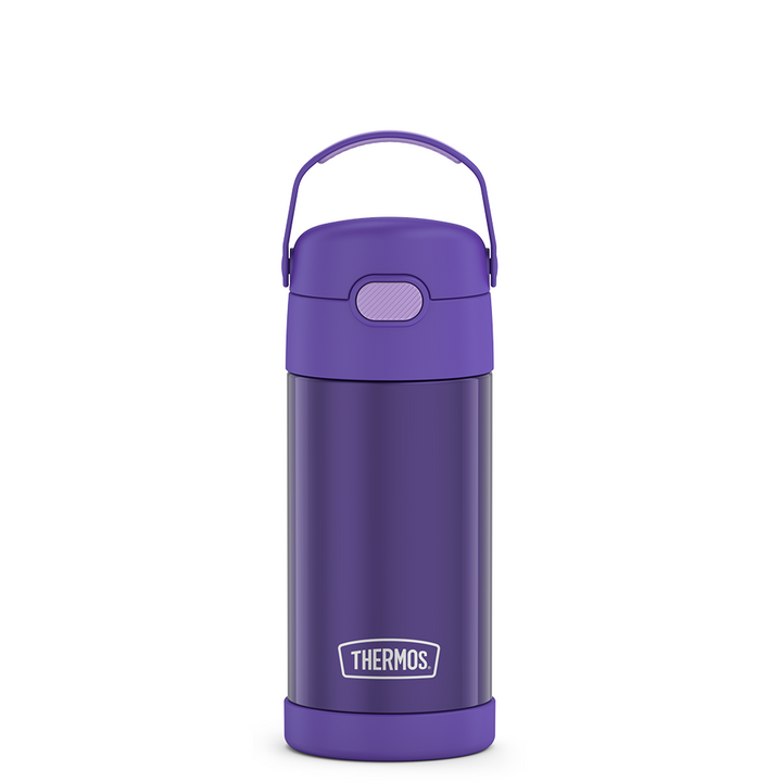 12 ounce Funtainer water bottle, purple.