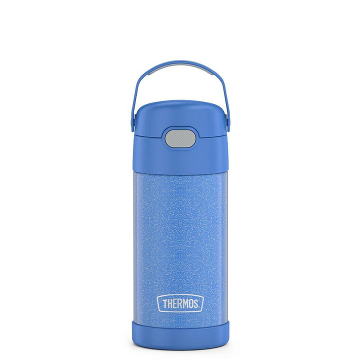 12 ounce Funtainer water bottle, Periwinkle Glitter.