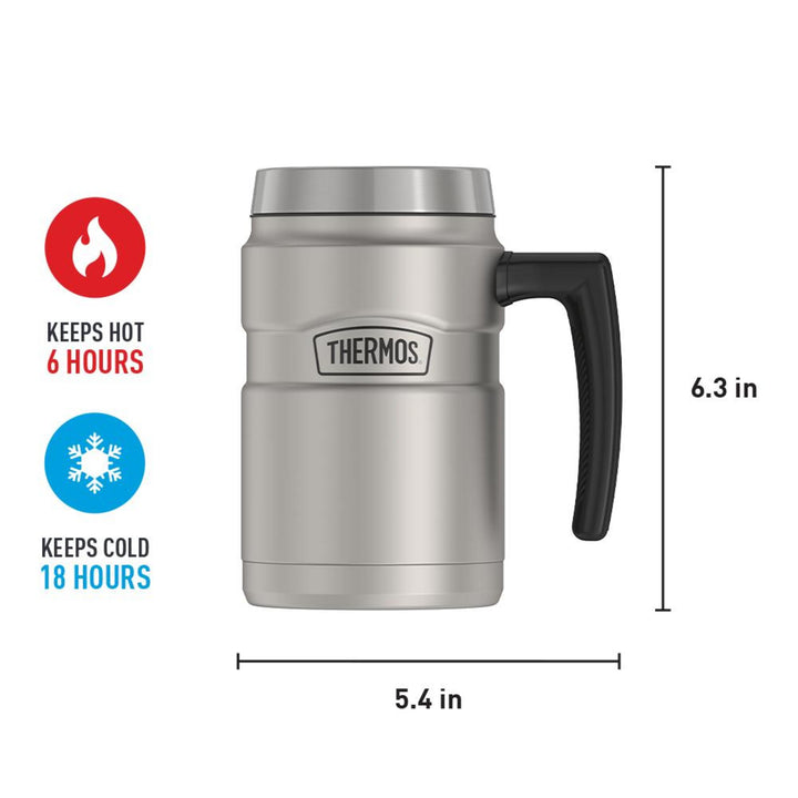 Thermos 16 ounce stainless steel mug without lid