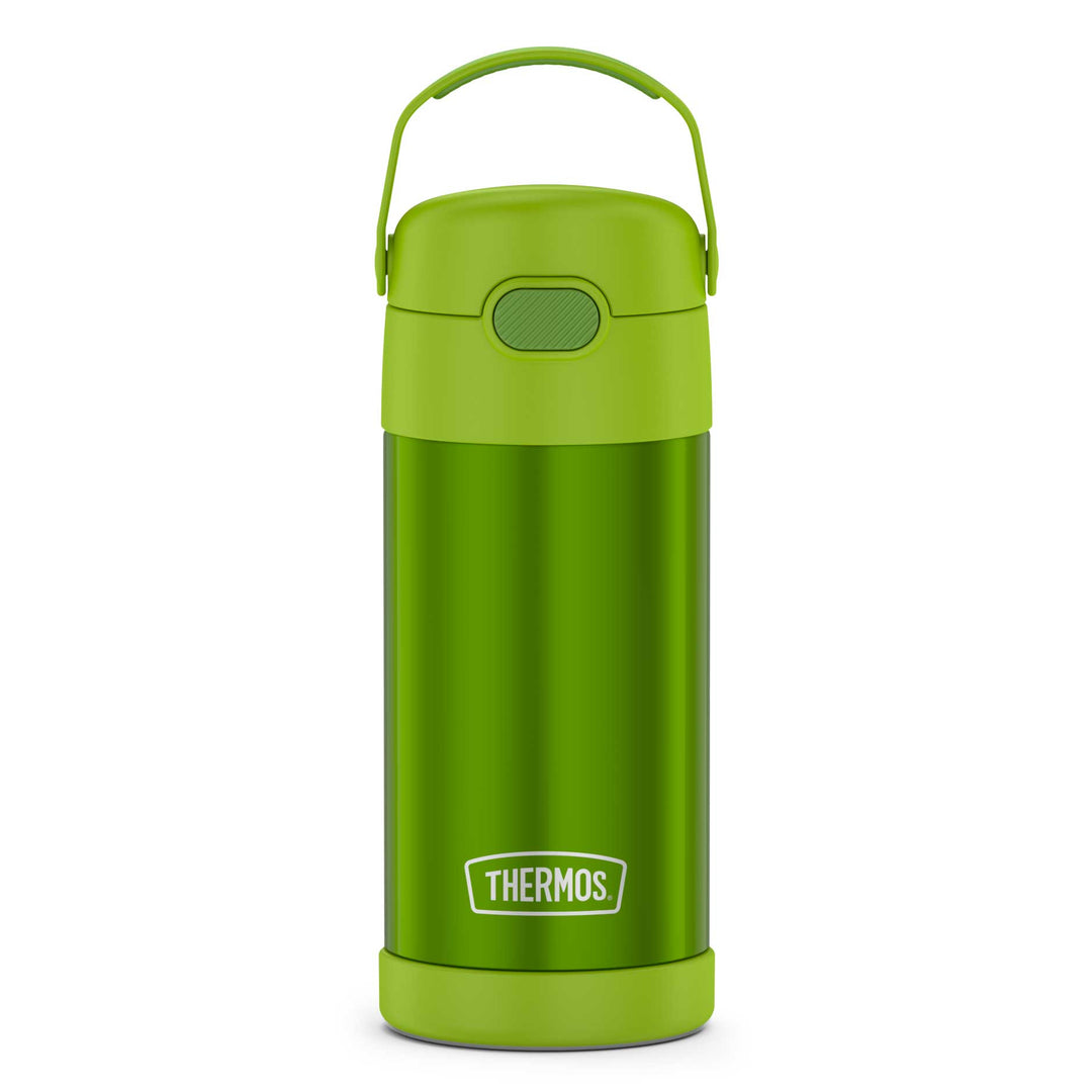 12 ounce Funtainer water bottle, lime green.