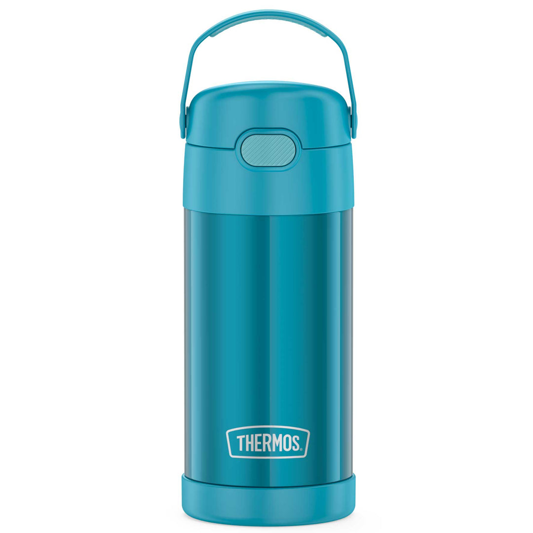 12 ounce Funtainer water bottle, teal.